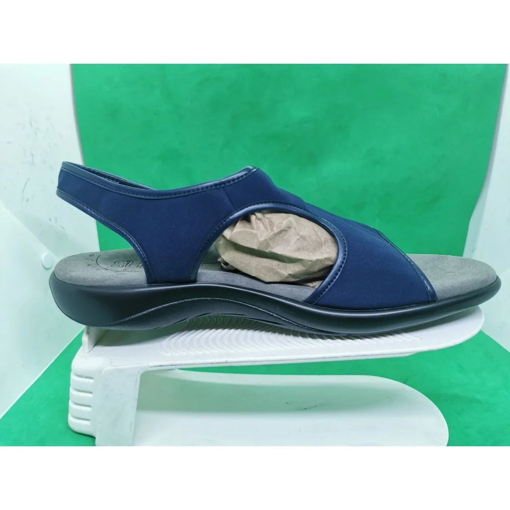 SAS Harmony Heel Strap Sandals Women's Size 10 M Navy Comfort Support Adjustable
